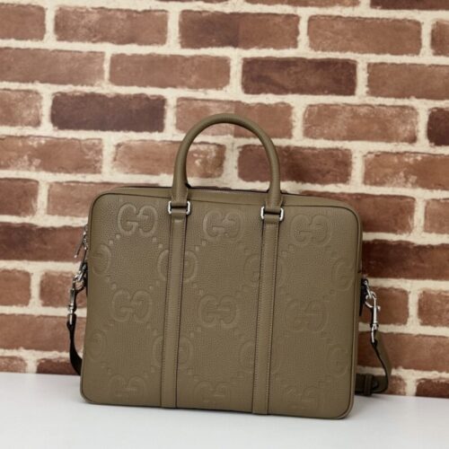 Gucci  Briefcase GG Leather Brown