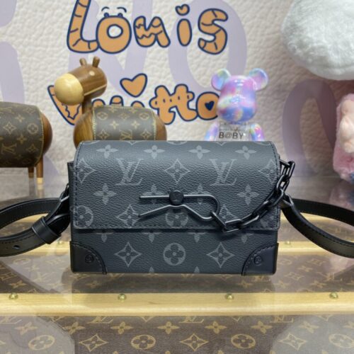 LV Steamer Wearable Wallet Black Canvas