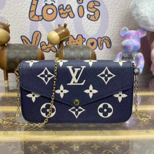 LV Félicie Pochette Blue White