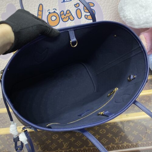 Alternative view of LV Neverfull MM Blue