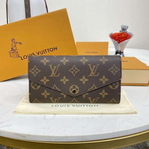 LV Sarah Wallet Brown
