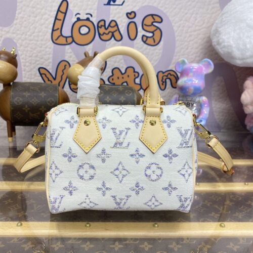 Alternative view of LV Speedy Bandouliere 20 White Grey