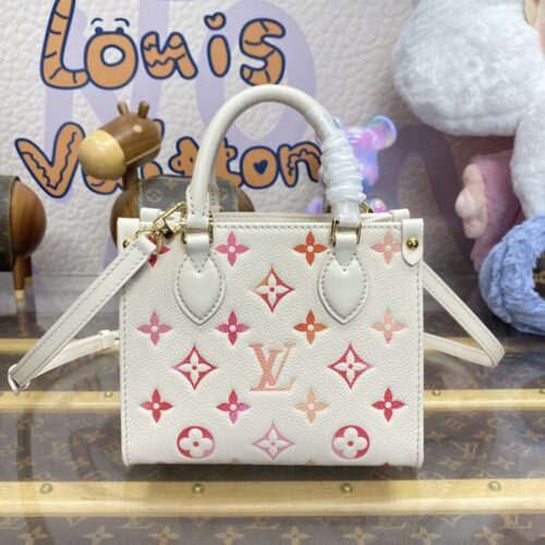 LV OnTheGo White Orange