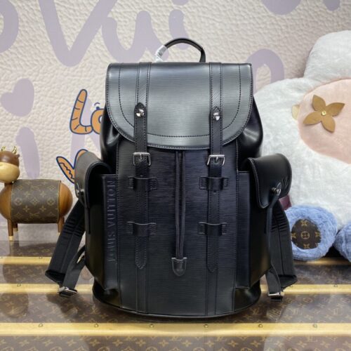 LV Christopher Backpack Black