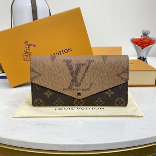 LV Sarah Wallet Light Brown