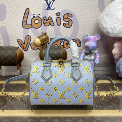 LV Speedy Bandouliere 20 Blue Limited