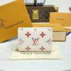 LV Zipper Coin Purse White&Pink