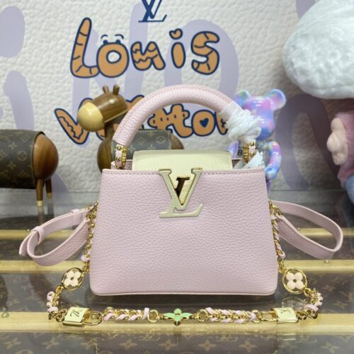 Loius Vuitton Capucines Pink Beige