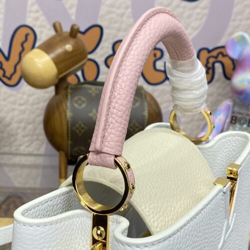 Alternative view of Loius Vuitton Capucines White Pink