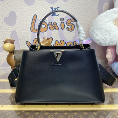 Loius Vuitton Capucines Large Black Full