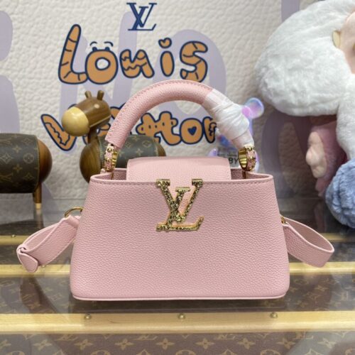 Loius Vuitton Capucines East West Pink