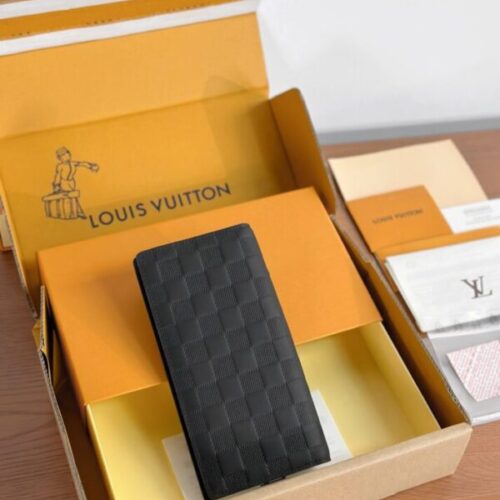 LV Brazza Wallet Black Grid