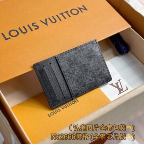 Alternative view of LV Card Holder Black Grid