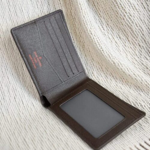 Alternative view of LV Slender Wallet Brown Grid