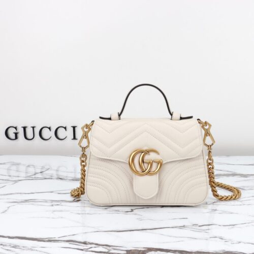 Gucci  GG Marmont Top Handle White