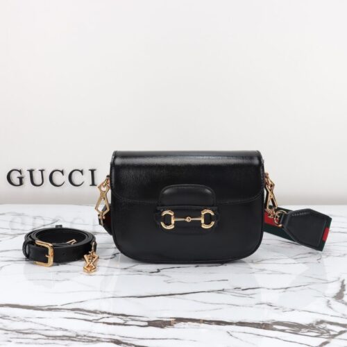 Gucci Horsebit 1955  Double G Mini Black