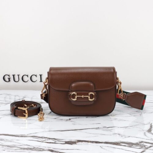 Gucci Horsebit 1955  Double G Mini Brown
