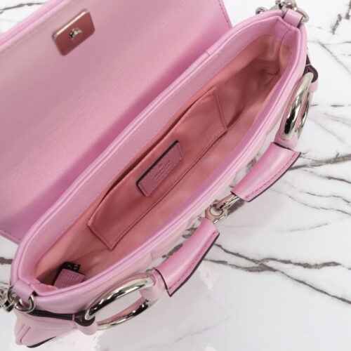 Alternative view of Gucci Horsebit Chain Shoulder Bag Pink