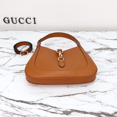Alternative view of Gucci G Jackie Small Patent Brown
