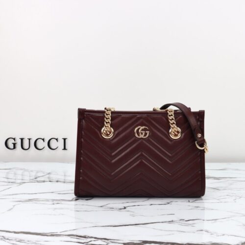 Gucci  GG Marmont Tote Bordeaux