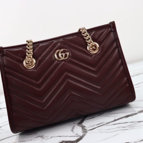 Alternative view of Gucci  GG Marmont Tote Bordeaux