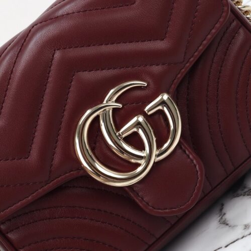 Alternative view of Gucci  Marmont Mini Top Handle Bordeaux