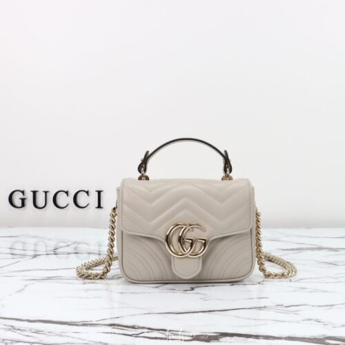 Gucci  Marmont Mini Top Handle Beige