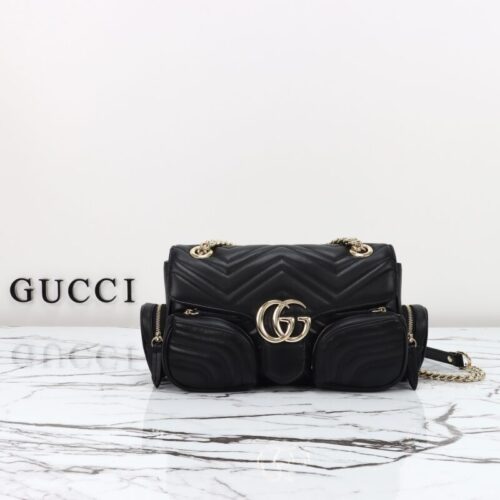 Gucci Marmont 2.0 GG Shoulder Bag Black