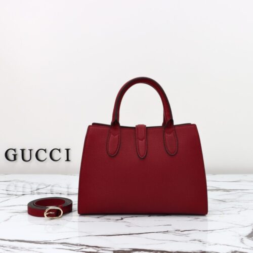 Alternative view of Gucci Jackie Tote  Hook Closure Red