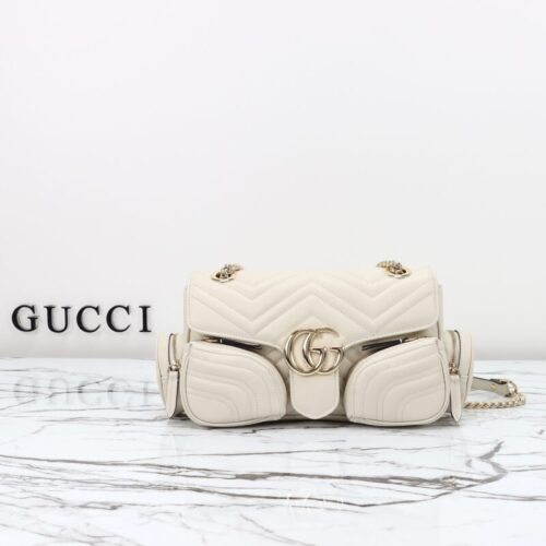 Gucci Marmont 2.0 GG Shoulder Bag White