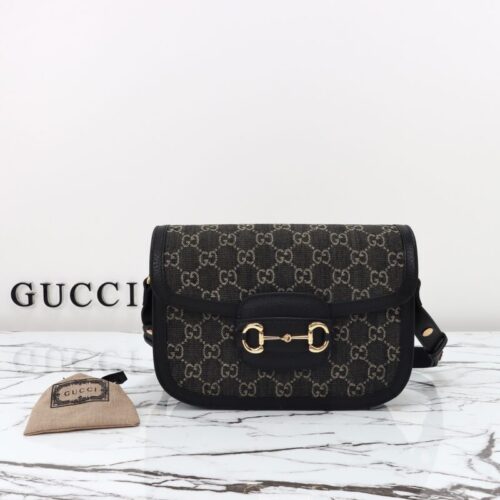 Gucci  G 1955 Horsebit Black Denim