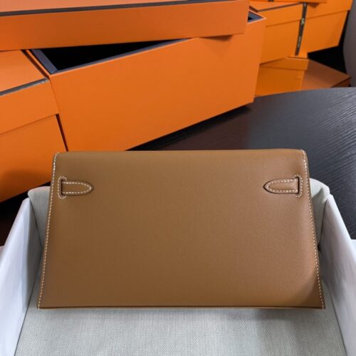 Alternative view of Hermes Kelly Elan Brown Silver
