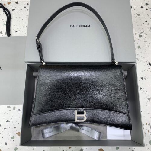 Balenciaga Crush Large Black Silver