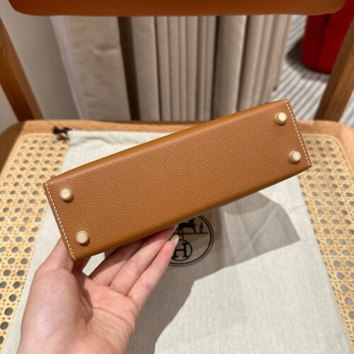 Alternative view of Hermes Kelly Brown Epsom Gold
