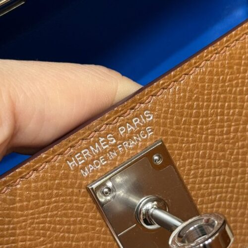 Alternative view of Hermes Kelly Noir Blue  Epsom