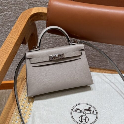 Alternative view of Hermes Kelly Gris Asphalte