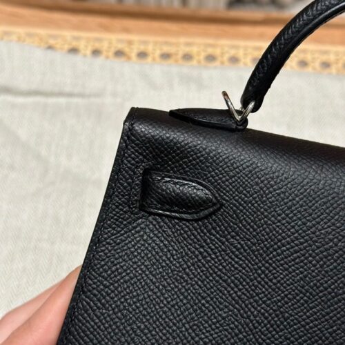 Alternative view of Hermes Kelly Black Epsom Silver