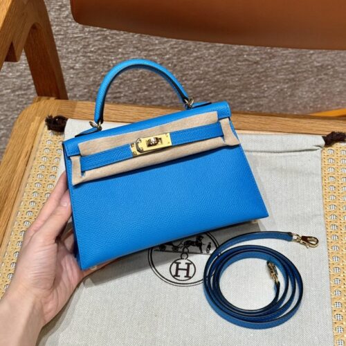 Hermes Kelly Blue Fruda Epsom