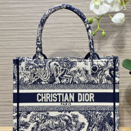 Dior Tote Book Blue Tiger