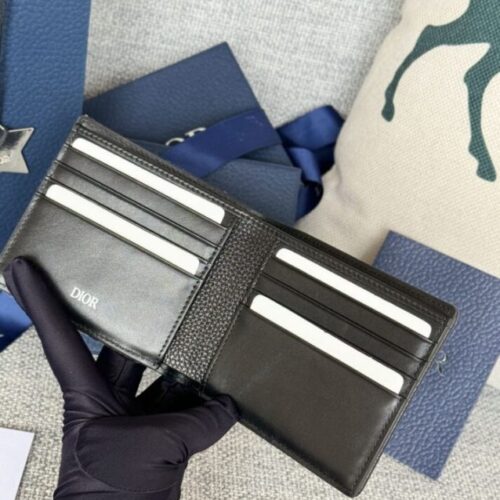 Alternative view of Dior Jacquard Wallet Oblique Black