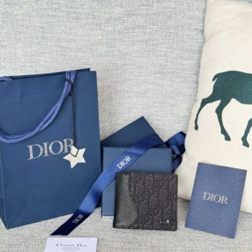 Dior Jacquard Wallet Oblique Black