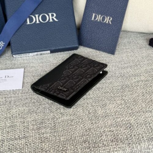 Alternative view of Dior Bi Fold Card Holder Oblique Black