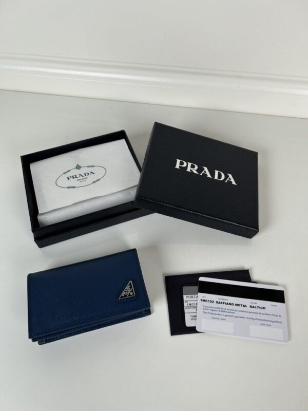 Prada Saffiano Wallet Blue