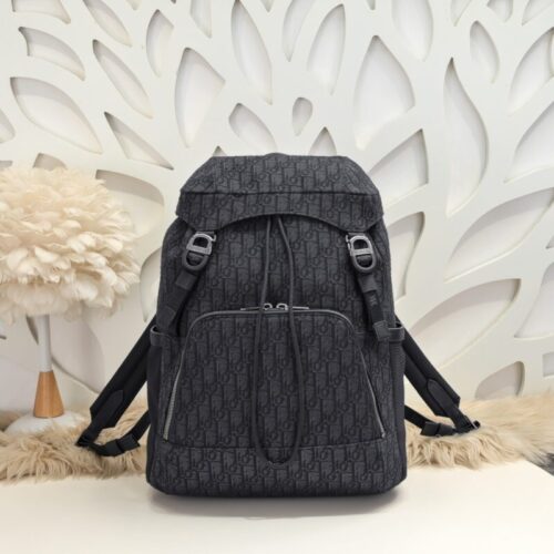 Dior 8 Backpack with Flap Black