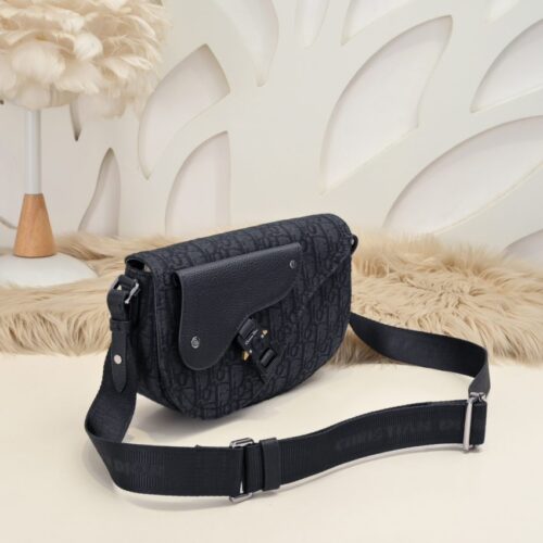 Alternative view of Dior Saddle Messenger  Black Classic