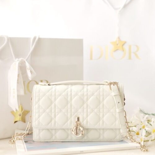 My Dior Top Handle Bag White