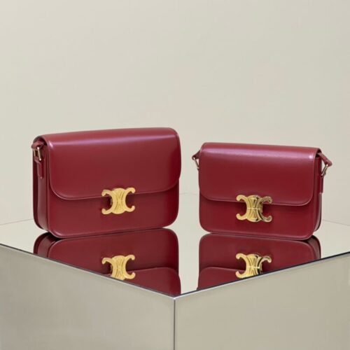 Celine Triomphe Mini Bordeaux