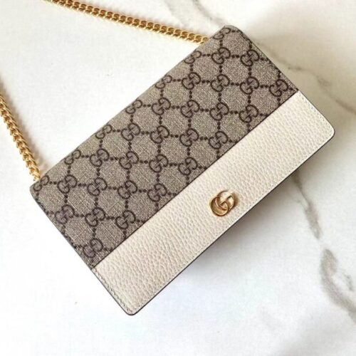 Alternative view of Gucci  GG Marmont Chain Bag White