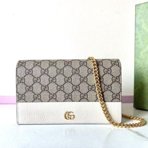 Gucci  GG Marmont Chain Bag White
