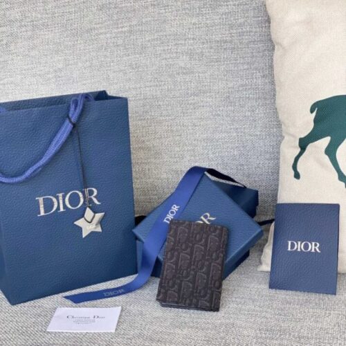 Alternative view of Dior Bi Fold Card Holder Black